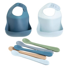 Sperric Silicon Feeding Set Baby Bib & Spoons