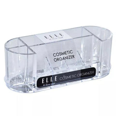Clear Acrylic Makeup Organizer with Dividers, Multi-Compartment Cosmetic Storage Holder for Lipsticks, Brushes & Palettes, Nonslip Vanity Organizer