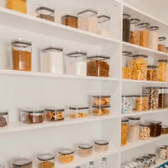 OU Airtight Food Storage Container 24pc (set of 12) BPA Free Clear Plastic Storage Container with Leak Proof Lid, Stackable Kitchen Pantry Organizer