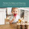 Baby Popsicle Mold, Baby Teething Popsicle Mold Silicone, 6-Cavity Infant & Toddler Ice Pop Molds, Baby Popsicle Teether, BPA-Free, Dishwasher Safe