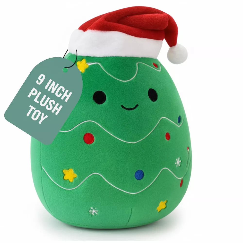 Christmas Tree Plush Toy Soft Stuffed Animal, 8" Cute Holiday Plushie Gift for Kids, Babies, Perfect Christmas Holiday Gifts Plush Toys