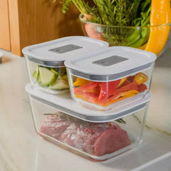 OU Glass Food Storage Container Set 36pc (set of 18) Microwave, Freezer & Dishwasher Safe, Airtight Leak Proof Lid with Microwave Valve, Stackable