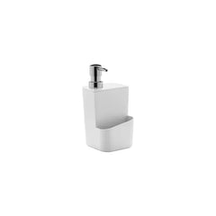 Dish Soap Dispenser with Sponge Holder, 21.9oz Soap Pump with Stainless Steel Valve, BPA Free Sink Organizer for Liquid Detergent and Sponge Storage