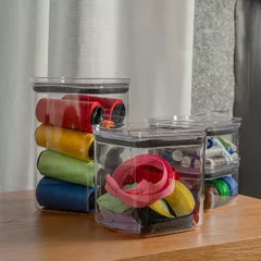 OU Airtight Food Storage Container 9.7 Cup, BPA Free, Clear Plastic Food Storage Container with Leak Proof Lid, Stackable Kitchen Organizer