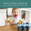Baby Popsicle Mold, Baby Teething Popsicle Mold Silicone, 6-Cavity Infant & Toddler Ice Pop Molds, Baby Popsicle Teether, BPA-Free, Dishwasher Safe