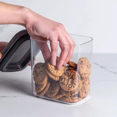 OU Airtight Food Storage Container 24pc (set of 12) BPA Free Clear Plastic Storage Container with Leak Proof Lid, Stackable Kitchen Pantry Organizer