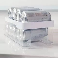 OU Soda Can Organizer for Refrigerator, Clear Rolling Can Dispenser for Fridge / Pantry, Soda Can Rack Kitchen Organizers, BPA Free