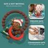 Silicone Christmas Teether Ring Toy for Baby, BPA Free Soothing Teething Relief Toy for Infant & Toddlers 0-18 Months, Perfect Christmas Gift for Baby