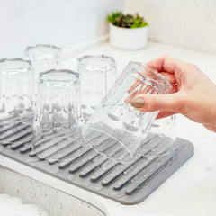 OU Kitchen Sink Organizer 3pc Set, Dish Drying Rack, Cutlery Drainer & Soap Dispenser Caddy with Sponge Holder, Countertop Dish Drainer & Strainer