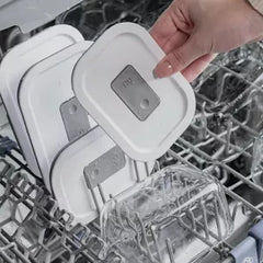 OU Glass Food Storage Container 3 Cup - Oven, Microwave, Freezer & Dishwasher Safe, Airtight Leak Proof Lid with Microwave Valve, Stackable Glass Jar