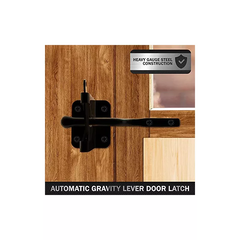 Automatic self Locking gate Latch for Wooden Fence, gate, Door, Metal Gravity Lever