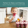 Baby Popsicle Mold, Baby Teething Popsicle Mold Silicone, 6-Cavity Infant & Toddler Ice Pop Molds, Baby Popsicle Teether, BPA-Free, Dishwasher Safe