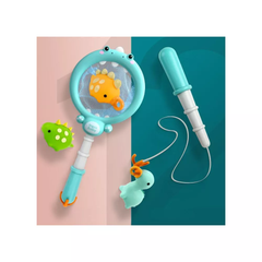 Fun Dinosaur Fishing Game for Kids, 4 Pack Magnetic Floating Bath & Pool Toy Set with Wind-Up Rods, Engaging Water Play for Toddlers 1-4