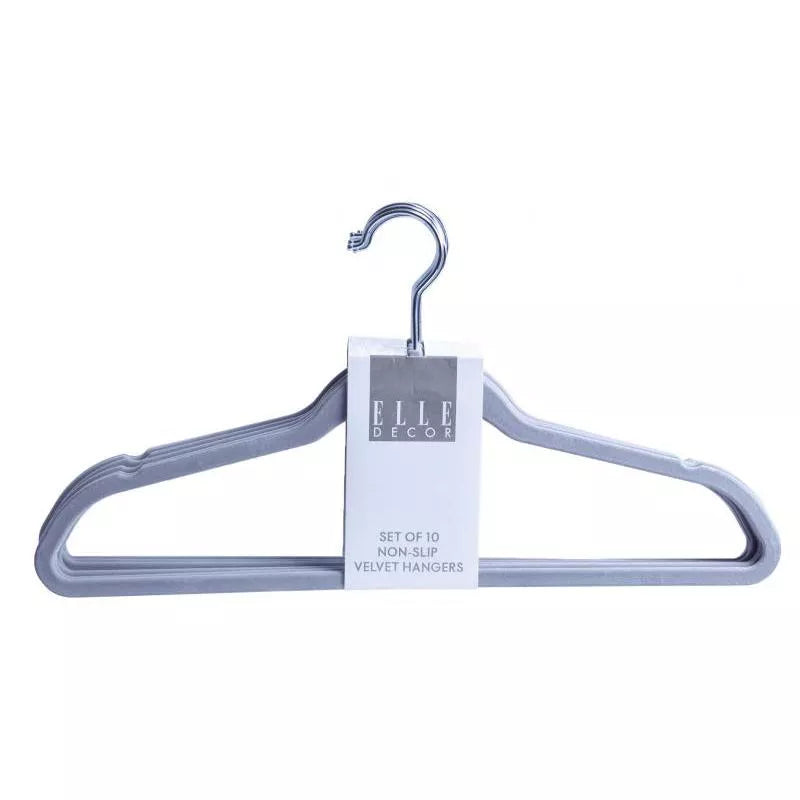 10-Pack Non-Slip Velvet Hangers – Slim Flocked Hangers for Shirts & Coats , Space-Saving and Elegant Closet Organizers