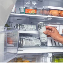 OU Soda Can Organizer for Refrigerator, Clear Rolling Can Dispenser for Fridge / Pantry, Soda Can Rack Kitchen Organizers, BPA Free