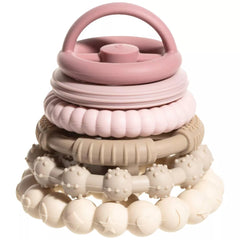 Premium Silicone Teethers Stacking Toy, Interactive and Fun Baby Stacking Toys, Teeth Soothing for 6-12 Month Teething Toys