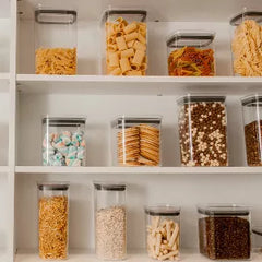 OU Airtight Food Storage Container 9.7 Cup, BPA Free, Clear Plastic Food Storage Container with Leak Proof Lid, Stackable Kitchen Organizer