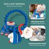 Silicone Christmas Teether Ring Toy for Baby, BPA Free Soothing Teething Relief Toy for Infant & Toddlers 0-18 Months, Perfect Christmas Gift for Baby