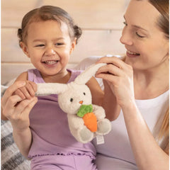 Easter Baby Plush Bunny Holding Carrot - Plush Bunny Sensory Easter Decorations Toy for Newborns and Infants Plushie Easter Toys