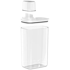 OU Laundry Detergent Dispenser with Measuring Cap, Liquid Laundry Soap & Fabric Softener Dispenser with Internal Drip Return Lid, Laundry Organizer