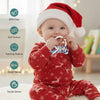 Silicone Christmas Teether Ring Toy for Baby, BPA Free Soothing Teething Relief Toy for Infant & Toddlers 0-18 Months, Perfect Christmas Gift for Baby