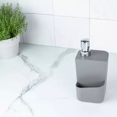 OU Kitchen Sink Organizer 3pc Set, Dish Drying Rack, Cutlery Drainer & Soap Dispenser Caddy with Sponge Holder, Countertop Dish Drainer & Strainer