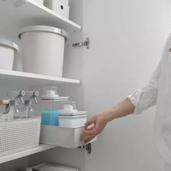 OU Laundry Detergent Dispenser w Measuring Cap 50oz & 77oz, Liquid Laundry Soap & Fabric Softener Dispenser Organizer with Internal Drip Return Lid