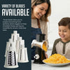 Rotary Cheese Grater with Handle, Manual Cheese Shredder Strong Suction Base. Kitchen Mandoline Vegetable Slicer. Grater for Fruit, Vegetables, Nuts