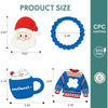 Silicone Christmas Teether Ring Toy for Baby, BPA Free Soothing Teething Relief Toy for Infant & Toddlers 0-18 Months, Perfect Christmas Gift for Baby