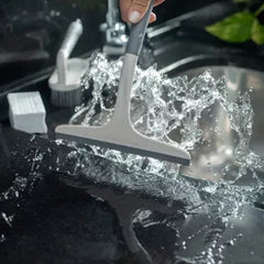 OU Multipurpose Silicone Squeegee for Windows, Shower & Glass – Lightweight Multipurpose Cleaner with Non-Slip Handle & Hanging Loop