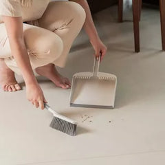 OU Flow Hand Broom with Dust Pan Set, Home Cleaning Brush and Dustpan Combo