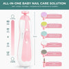 Baby Electric Nail Trimmer Kit with Light, Quiet Operation, 6 Interchangeable Heads for Gentle Precise Baby Nail Care and Polishing Baby Nail Trimmer