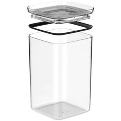 OU Airtight Food Storage Container 3.7qt, BPA Free Clear Plastic Food Storage Container with Leak Proof Lid, Stackable Kitchen Pantry Organizer