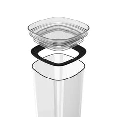 OU Airtight Food Storage Container 2.1qt, BPA Free Clear Plastic Food Storage Container with Leak Proof Lid, Stackable Kitchen Pantry Organizer