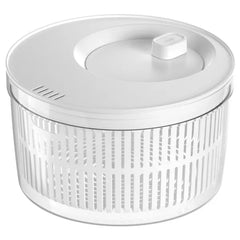 OU Salad Spinner Clear 5.8 qt - Large Vegetable Washer, Lettuce Dryer with Bowl, Lid & Storage Container, BPA Free, Easy Spin & Drain