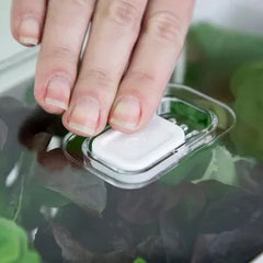 OU Fridge Organizer Bins with Drain Basket & Vented Lid, Clear Stackable Refrigerator Storage Container, Produce Kitchen Storage Bin, BPA Free, 4 Pack