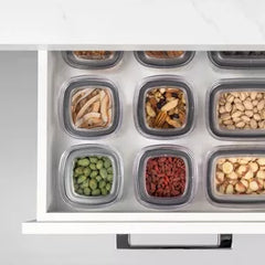 OU Airtight Food Storage Container 2.8cup, BPA Free Clear Plastic Food Storage Container with Leak Proof Lid, Stackable Kitchen Pantry Organizer