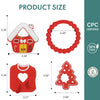 Silicone Christmas Teether Ring Toy for Baby, BPA Free Soothing Teething Relief Toy for Infant & Toddlers 0-18 Months, Perfect Christmas Gift for Baby