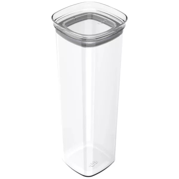 OU Airtight Food Storage Container 2.1qt, BPA Free Clear Plastic Food Storage Container with Leak Proof Lid, Stackable Kitchen Pantry Organizer