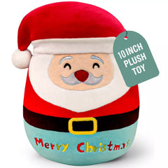 Christmas Santa Claus Plush Toy Soft Stuffed Animal, 10" Cute Holiday Plushie Gift for Kids, Babies, Perfect Christmas Holiday Gifts Plush Toys
