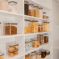 OU Airtight Food Storage Container 4.2 Cup, BPA Free, Clear Plastic Food Storage Container with Leak Proof Lid, Stackable Kitchen Organizer