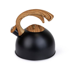 Elle Decor 3-Quart Black Tea Kettle with Wood Handle