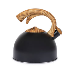Elle Decor 3-Quart Black Tea Kettle with Wood Handle