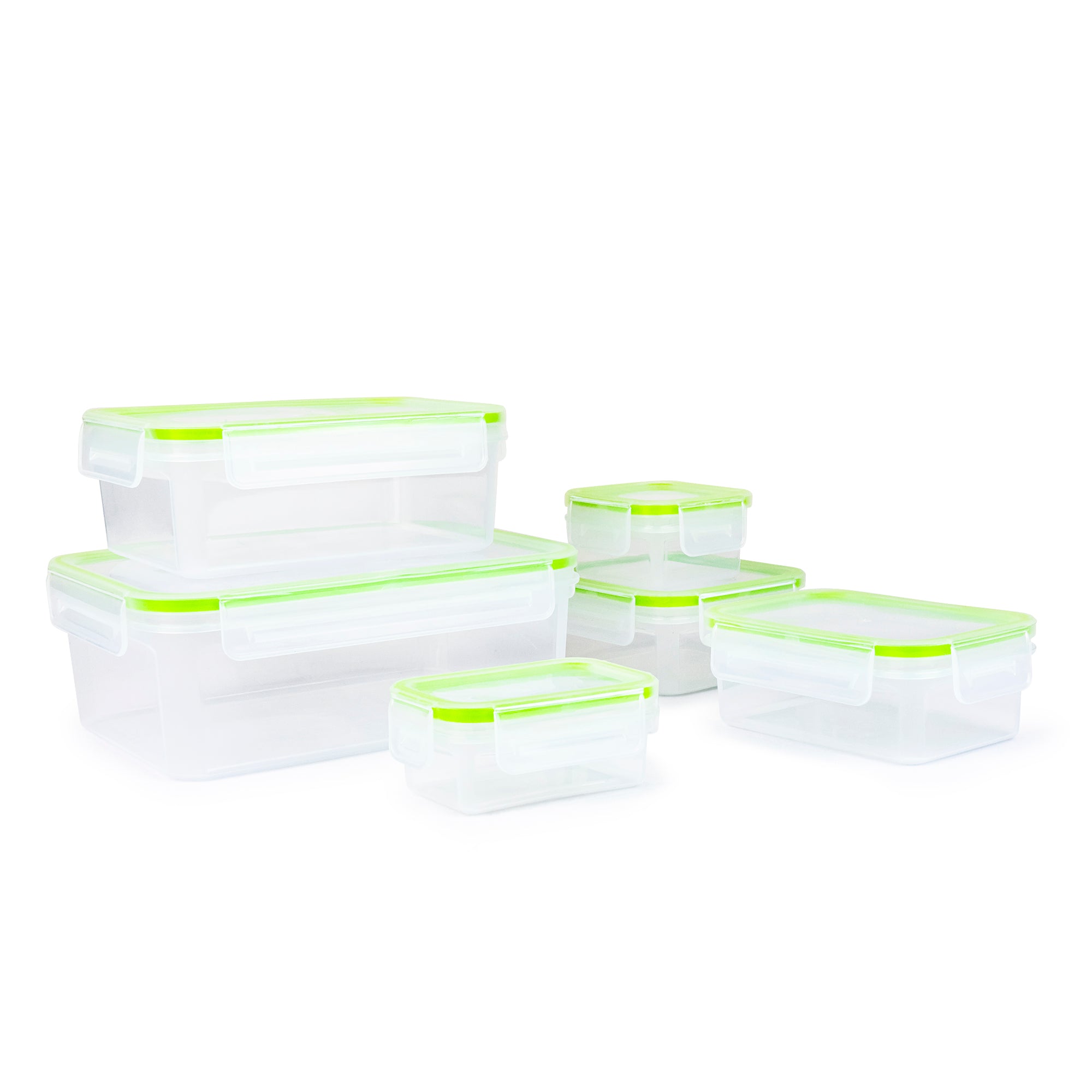 Click Fasten Food Containers 12-Piece Food Storage Container Set Click-and-Lock Containers BPA-Free ...