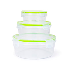6-Piece Round Food Storage Container Set Click-and-Lock Containers w/Lids BPA-Free Microwave Freezer Dishwasher Safe
