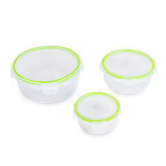 6-Piece Round Food Storage Container Set Click-and-Lock Containers w/Lids BPA-Free Microwave Freezer Dishwasher Safe
