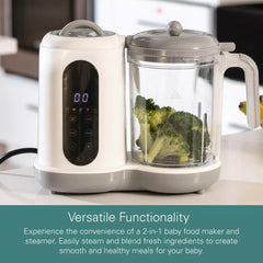 Baby Food Processor Steamer Blender with 12 Glass Baby Food Storage Jars,  BPA-Free, Leakproof, Durable, and Convenient