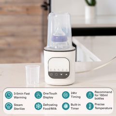 Baby Bottle Warmer Fast Milk Warmer for Baby, Temperature Control Bottle Warmer Baby for Formula Breast Milk Baby Bottle Warmer and Sterilizer & Timer