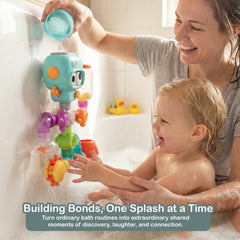 Build & Splash Bath Pipe Toys – Fun DIY Water Construction Set with Valves & Tubing, STEM Learning Sensory Wall Bath Toys for Toddlers & Kids
