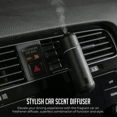 Car Air Freshener Diffuser Waterless Aromatherapy Essential Oil Diffuser, 6 Prefill Scents Included, Car Fragrance Diffuser